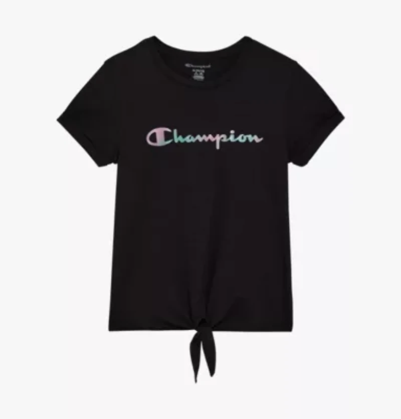 Champion Big Kid Girls Crew Neck Short Sleeve Regular Fit Graphic T-Shirt