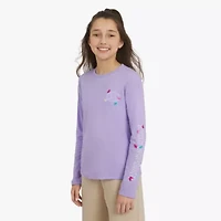 Champion Big Kid Girls Crew Neck Long Sleeve Active T-Shirt