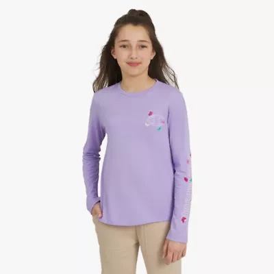 Champion Big Kid Girls Crew Neck Long Sleeve Active T-Shirt