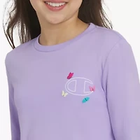 Champion Big Kid Girls Crew Neck Long Sleeve Active T-Shirt