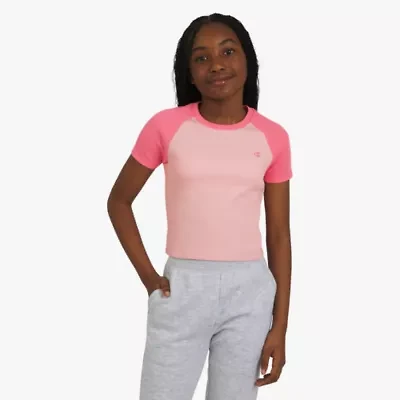 Champion Big Kid Girls Crew Neck Short Sleeve Slim Fit Graphic T-Shirt