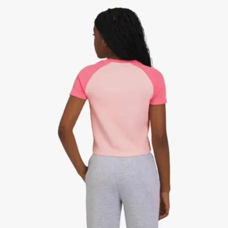 Champion Big Kid Girls Crew Neck Short Sleeve Slim Fit Graphic T-Shirt