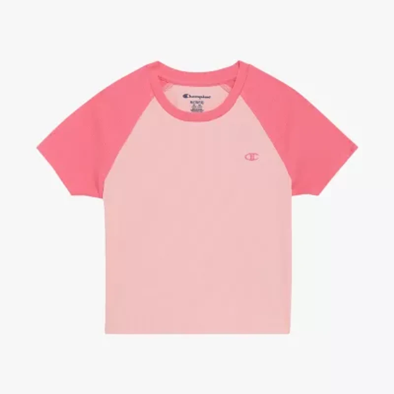 Champion Big Kid Girls Crew Neck Short Sleeve Slim Fit Graphic T-Shirt