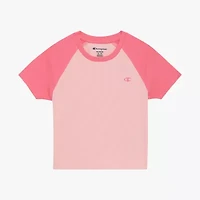 Champion Big Kid Girls Crew Neck Short Sleeve Slim Fit Graphic T-Shirt