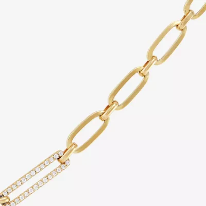 Womens 14K Gold 16 Inch Paperclip Chain Necklace