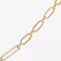 Womens 14K Gold 16 Inch Paperclip Chain Necklace