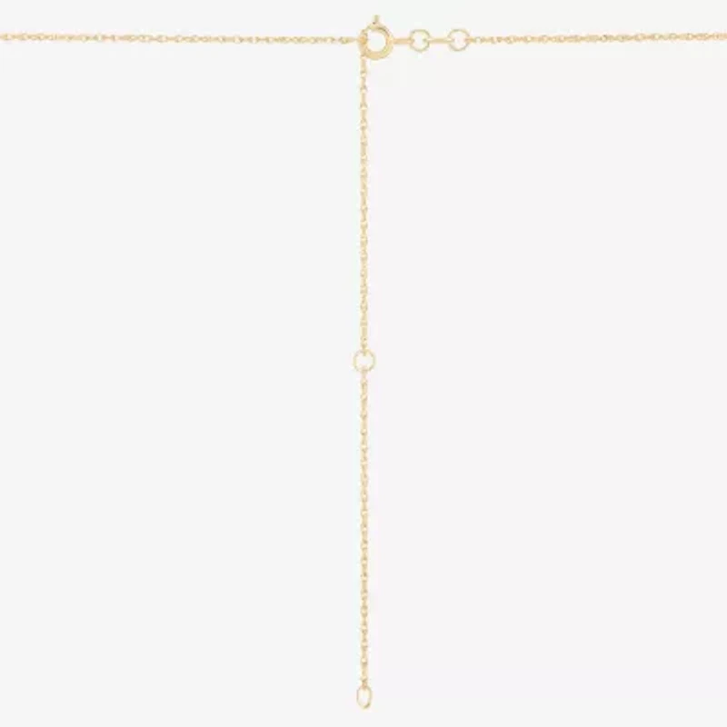 Womens 1/10 CT. T.W. Natural White Diamond 14K Gold Over Silver Oval 20 Inch Pendant Necklace