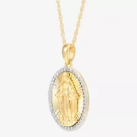 Womens 1/10 CT. T.W. Natural White Diamond 14K Gold Over Silver Oval 20 Inch Pendant Necklace