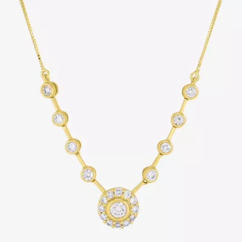 Womens 1/2 CT. T.W. Lab Grown White Diamond 10K Gold 18 Inch Pendant Necklace