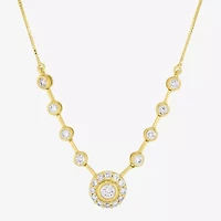 Womens 1/2 CT. T.W. Lab Grown White Diamond 10K Gold 18 Inch Pendant Necklace