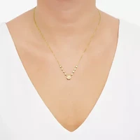 Womens 1/2 CT. T.W. Lab Grown White Diamond 10K Gold 18 Inch Pendant Necklace