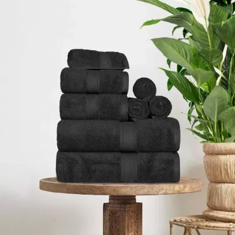 SUPERIOR® Madeline Collection | Plush Egyptian Cotton 8-pc. Quick Dry Solid Bath Towel Set