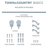 Town And Country Modern Sphere 1 Adjustable Curtain Rod
