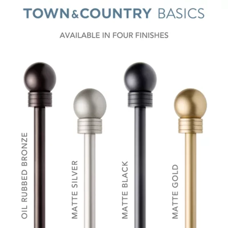 Town And Country Modern Sphere 1 Adjustable Curtain Rod