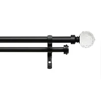 Exclusive Home Curtains Crystal Ball/Topper Double Curtain Rod