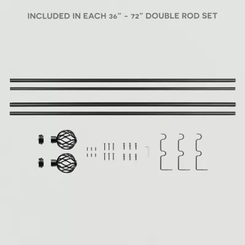 Exclusive Home Curtains Ogee/Topper Double Curtain Rod