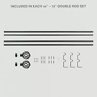 Exclusive Home Curtains Ogee/Topper Double Curtain Rod