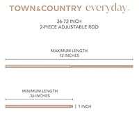 Town And Country Modern Rounded Cap 1 Adjustable Curtain Rod