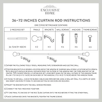 Exclusive Home Curtains Peony 1 IN Adjustable Curtain Rod
