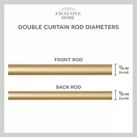 Exclusive Home Curtains Napoleon/Topper Double Curtain Rod