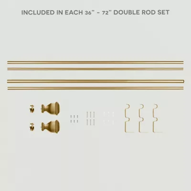 Exclusive Home Curtains Napoleon/Topper Double Curtain Rod