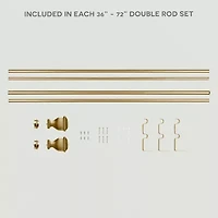 Exclusive Home Curtains Napoleon/Topper Double Curtain Rod