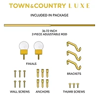 Town And Country Marbled Sphere 1 Adjustable Curtain Rod