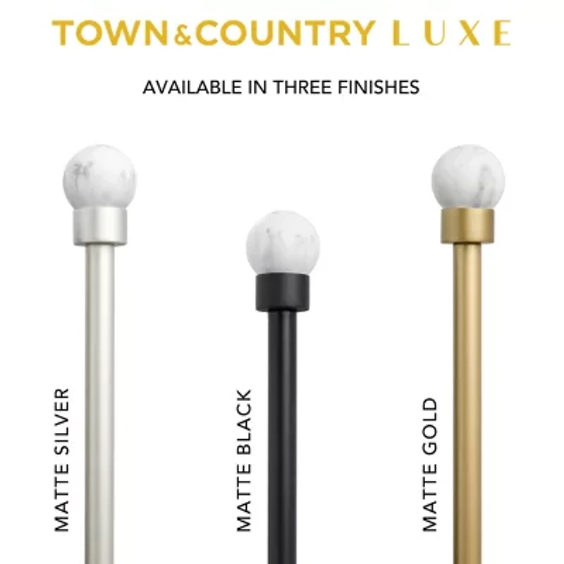 Town And Country Marbled Sphere 1 Adjustable Curtain Rod