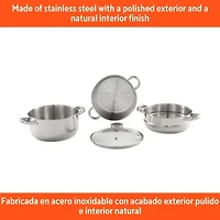 IMUSA Stainless Steel 3 Qt Double Boiler