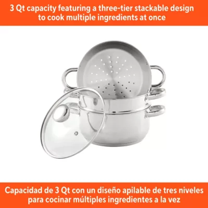 IMUSA Stainless Steel 3 Qt Double Boiler