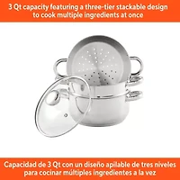 IMUSA Stainless Steel 3 Qt Double Boiler