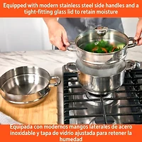 IMUSA Stainless Steel 3 Qt Double Boiler