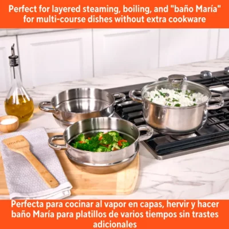 IMUSA Stainless Steel 3 Qt Double Boiler