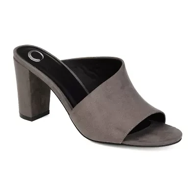 Journee Collection Womens Allea Slip-on Open Toe Mules