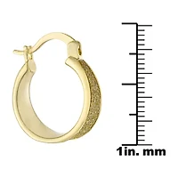 Silver Reflections 24K Gold Over Brass Hoop Earrings
