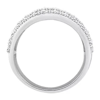 Womens 2 CT. T.W. Genuine White Diamond 10K White Gold Wedding Band