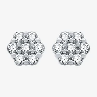 Diamond Blossom 1/2 CT. T.W. Natural White Diamond 10K Gold 7.1mm Stud Earrings
