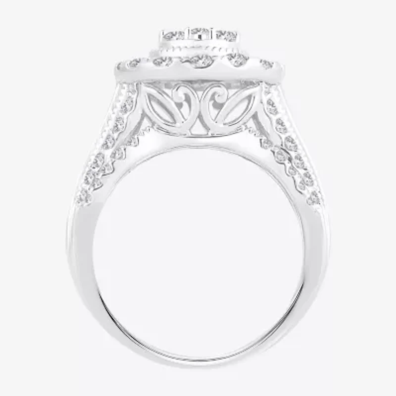 (H-I / SI1-SI2) Womens 2 CT. T.W. Lab Grown White Diamond 10K Gold Pear Engagement Ring