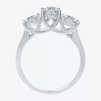 (H-I / SI2-I1) Womens 1 CT. T.W. Lab Grown White Diamond Round 3-Stone 10K Gold Engagement Ring