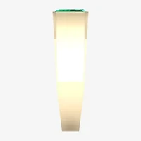 Mens Lab Created Green Emerald 10K Gold Fashion Ring