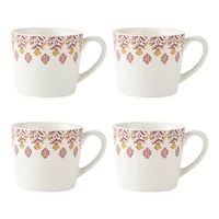 Distant Lands White/Pink Stoneware Coffee Mug