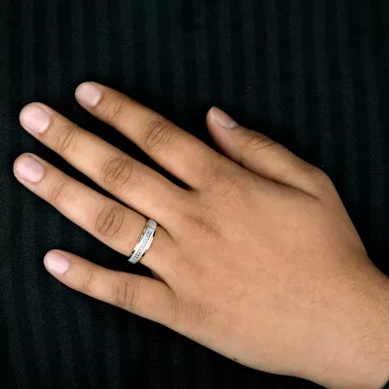 Unisex Adult 1/ CT. T.W. Natural White Diamond 10K Two Tone Gold Side Stone Halo Bridal Set