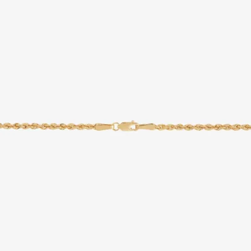10K Gold 18 - 24 Inch Hollow Rope Chain Necklace