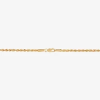 10K Gold 18 - 24 Inch Hollow Rope Chain Necklace
