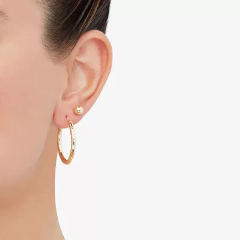 3 Piece 10K Gold  Earring Set