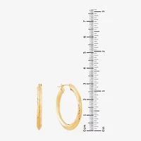 14K Gold Star-Cut Hoop Earrings