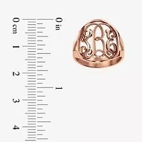 Personalized 18mm Vine Monogram Ring