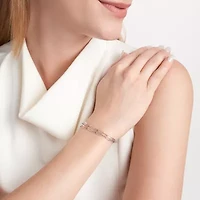 Womens Sterling Silver Solid 6 3/4 Inch Link Bracelet