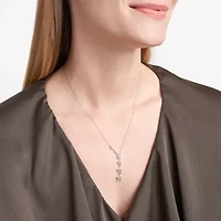 Womens Cubic Zirconia Sterling Silver 18 Inch Y Necklace