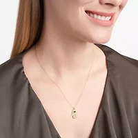 Womens 1/2 CT. T.W. Multi Color Cubic Zirconia 18K Gold Over Silver Hamsa 18 Inch Pendant Necklace